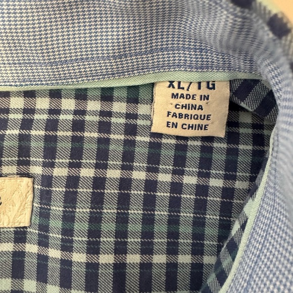 Tommy Bahama Men’s XL Lazlo Lux Blue and White Stripes Woven Silk Blend Shirt - Picture 9 of 10